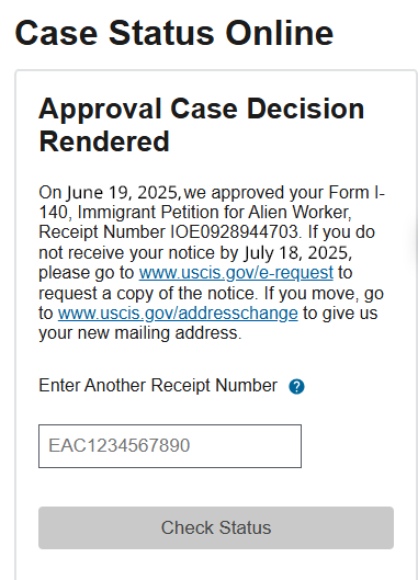 AI data engineering EB1A approval case showing enterprise systems and analytics success.
