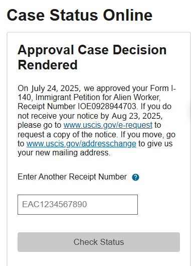  EB1A approval for application architect driving workflow automation and enterprise modernization