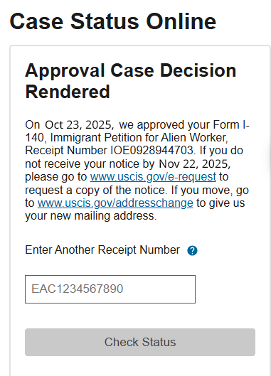 EB1A approval after RFE for machine learning engineer with strong documentation strategy