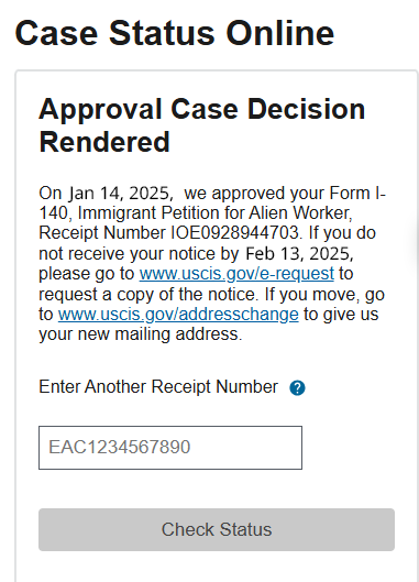 EB1A approval for Data Engineer specializing in Intelligent Data Engineering and Analytics - India national, California, Fortune 10