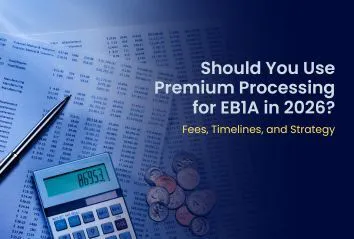 EB1A premium processing 2026 timeline, fees 