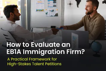 EB1A immigration firm, including eligibility review, evidence strategy