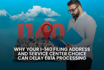 I-140 petition routes through USCIS lockbox and service centers for EB1A processing