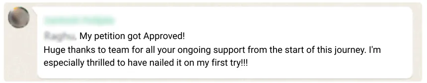 EB1A Green Card approval testimonial from a Senior Software Engineer at Microsoft