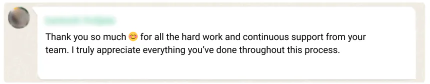 EB1A Green Card approval testimonial – Technical Lead at Frisco Analytics LLC cloud migration and data security achievement.