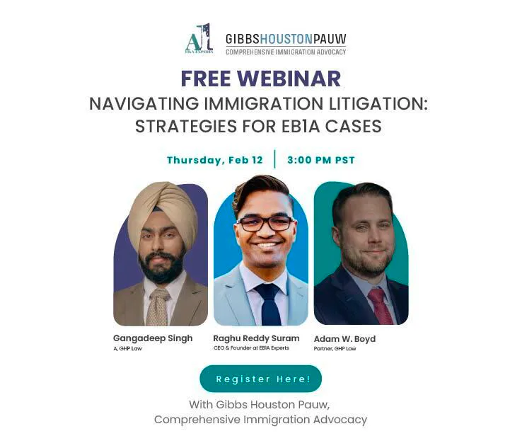 Webinar on EB1A denial litigation strategy, timeline, and dealing with USCIS in 2026