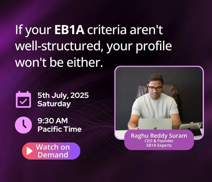 If your EB1A
                    criteria aren't well-structured, your profile won't be either